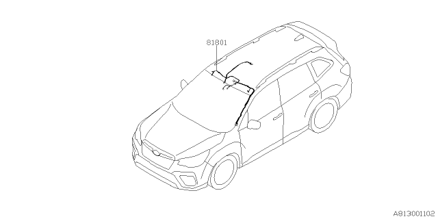2019 Subaru Forester Cord - Roof Diagram