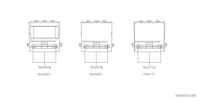 2020 Subaru Forester Radio Assembly Diagram for 86201SJ640