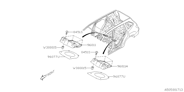 2020 Subaru Forester Body Panel Diagram 3