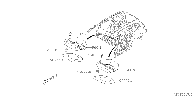 2020 Subaru Forester Cover Fuel Cp RH Diagram for 96011SJ0009P