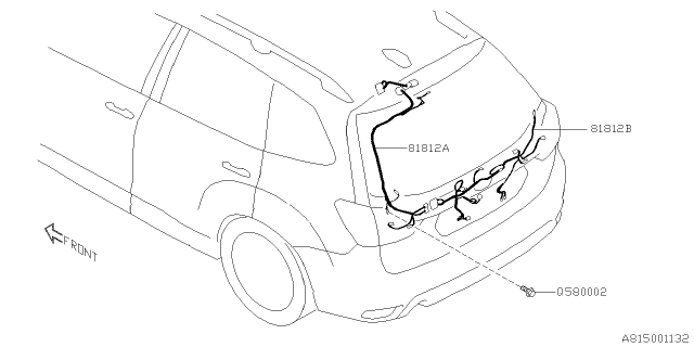 2021 Subaru Forester Cord Rear Gate Diagram for 81817SJ020