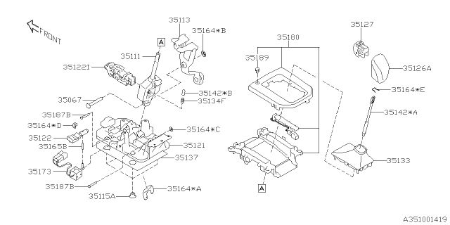 2019 Subaru Forester Boot Assembly Diagram for 35133SJ000