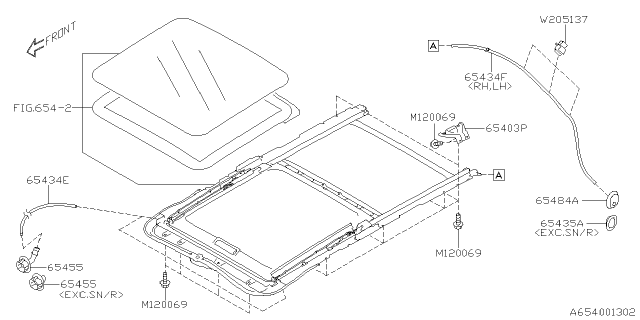 2021 Subaru Forester Sun Roof Diagram 2