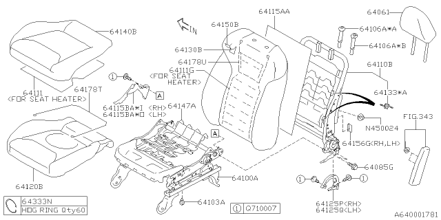 2020 Subaru Forester Front Seat Diagram 1