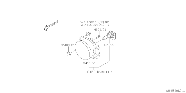 2021 Subaru Forester Lamp - Fog Diagram 1