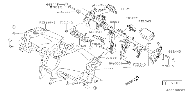 2019 Subaru Forester Instrument Panel Diagram 5