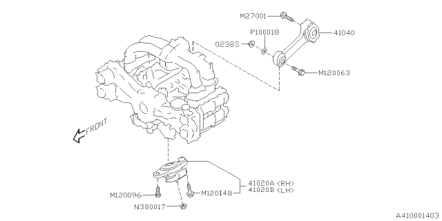 2019 Subaru Forester Engine Mounting Diagram 1