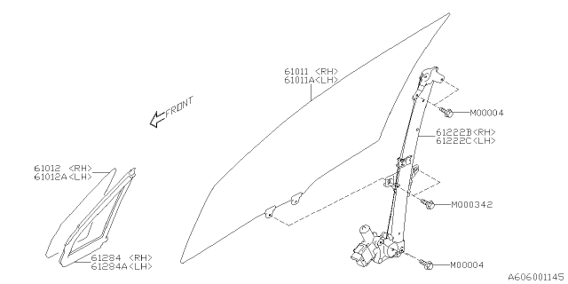 2019 Subaru Forester WSTR Partition F RH Diagram for 61284SJ000