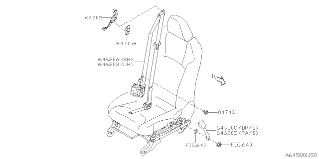 2019 Subaru Forester Front Seat Belt Diagram