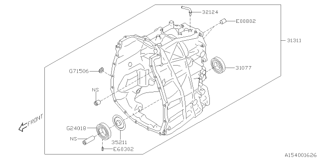 2021 Subaru Forester Automatic Transmission Case Diagram 4