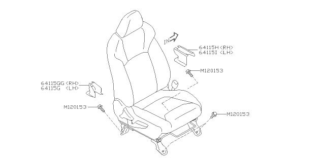 2021 Subaru Forester Front Seat Diagram 5