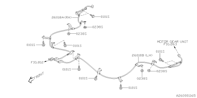 2021 Subaru Forester Adapter Cord EPB LH Diagram for 26018SJ010
