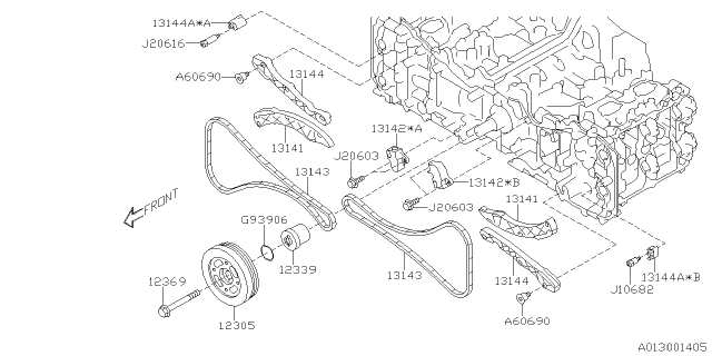 2021 Subaru Forester Camshaft & Timing Belt Diagram 2
