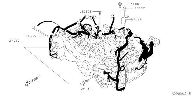 2021 Subaru Forester HARN-Engine Diagram for 24020AG640