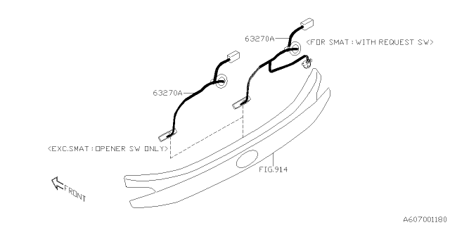 2021 Subaru Forester Door Parts - Latch & Handle Diagram 1