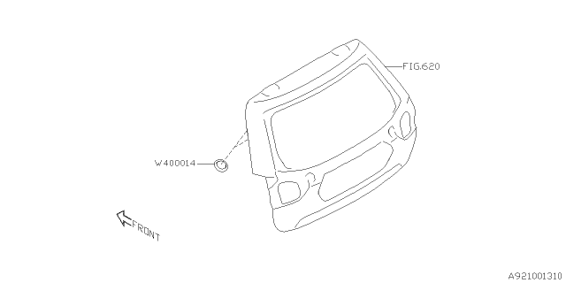 2021 Subaru Forester Spoiler Diagram 2