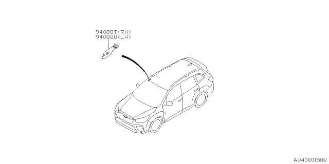 2019 Subaru Forester Pad A PLR LH Diagram for 94088SJ010