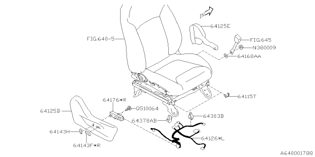 2021 Subaru Forester Cover Hinge Out RH Diagram for 64115SJ200VH