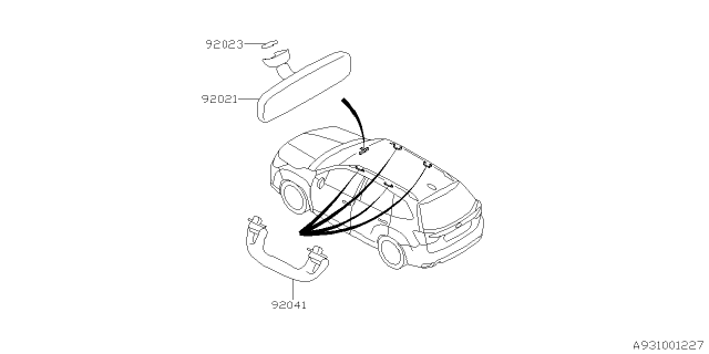 2020 Subaru Forester Room Inner Parts Diagram 1
