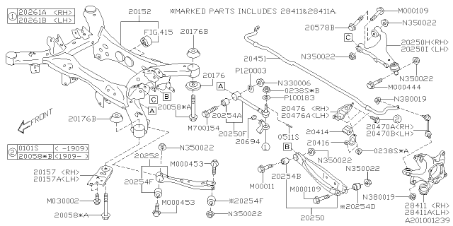 2019 Subaru Forester Rear Suspension Diagram