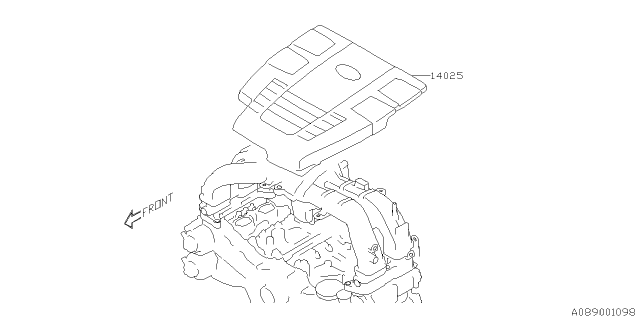 2019 Subaru Forester Cover-Collector Diagram for 14025AA560