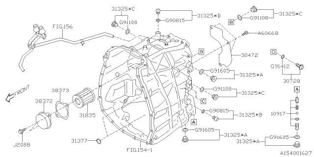 2021 Subaru Forester Automatic Transmission Case Diagram 3
