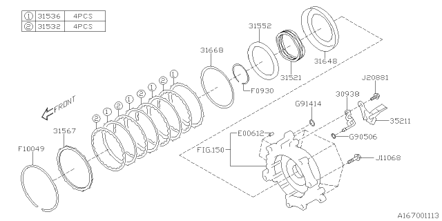 2020 Subaru Forester Low & Reverse Brake Diagram