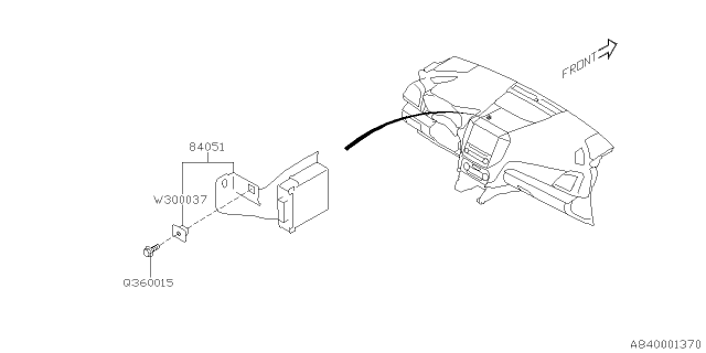 2019 Subaru Forester ECU Ay Head Lp Diagram for 84051SJ041