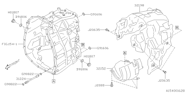 2021 Subaru Forester BAFFLE Oil Diagram for 32152AA110