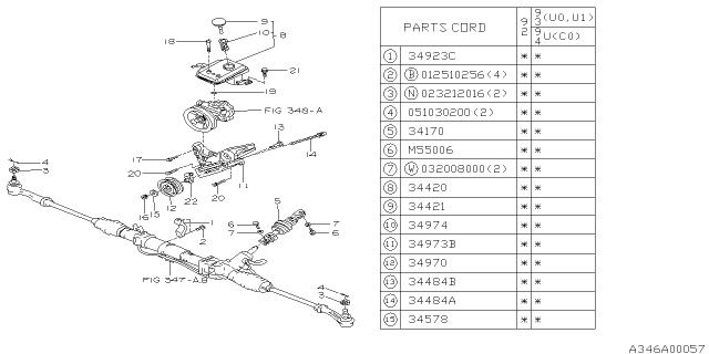 1992 Subaru SVX Power Steering System Diagram 1