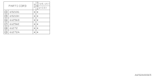 1992 Subaru SVX Glass Quarter Lower RH Diagram for 62202PA000