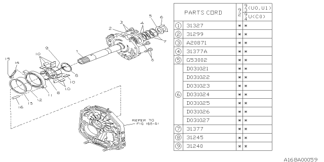 1992 Subaru SVX Automatic Transmission Oil Pump Diagram 1