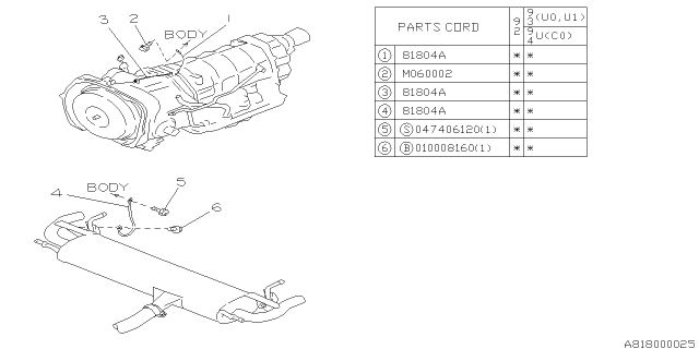 1992 Subaru SVX Cord - Another Diagram