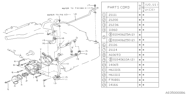 1993 Subaru SVX Water Pump Diagram 1