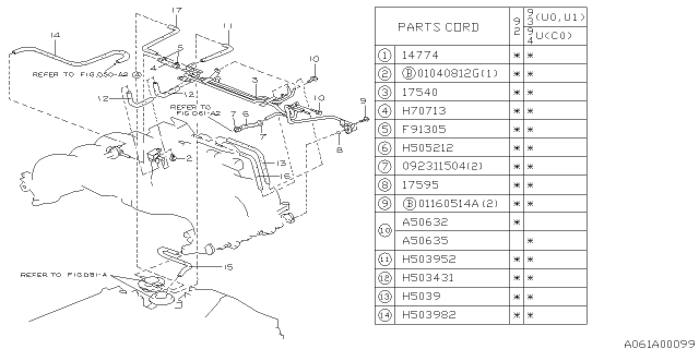 1992 Subaru SVX Fuel Pipe Diagram 3