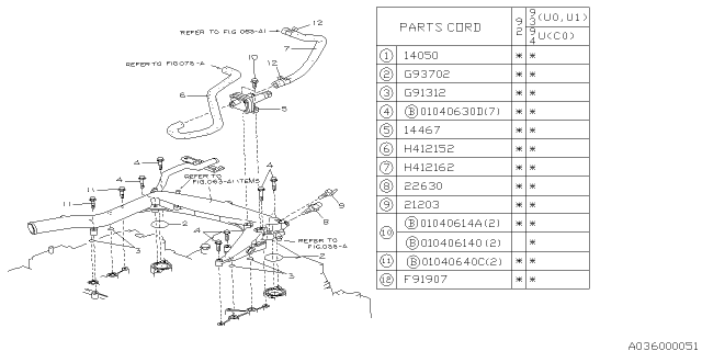 1993 Subaru SVX Water Pipe Diagram