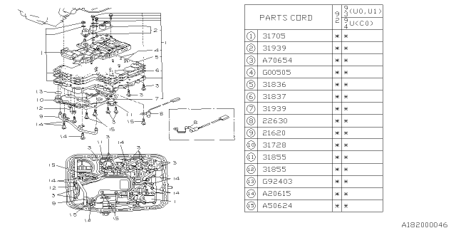 1993 Subaru SVX Control Valve Diagram