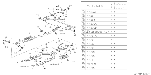 1992 Subaru SVX Exhaust Diagram 1