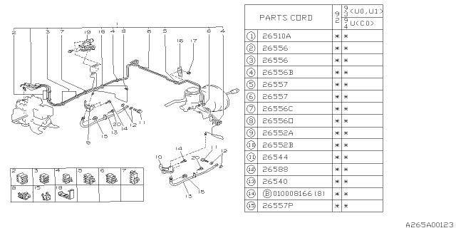 1993 Subaru SVX Brake Piping Diagram 2
