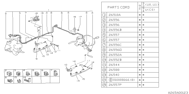 1992 Subaru SVX Brake Piping Diagram 2