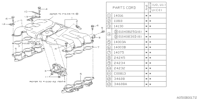 1992 Subaru SVX Internal Control Valve Diagram for 14130AA000