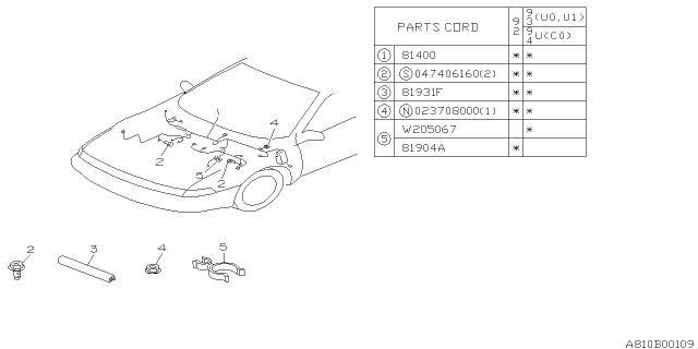 1992 Subaru SVX Wiring Harness Diagram for 81400PA380