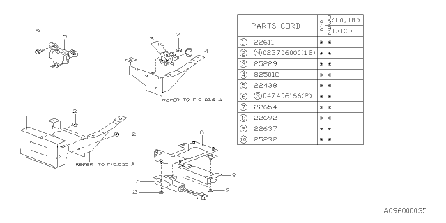 1993 Subaru SVX Engine Control Module Computer Diagram for 22611AA683