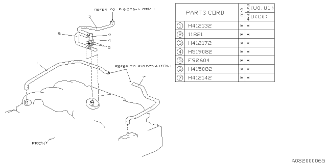 1993 Subaru SVX Emission Control - PCV Diagram