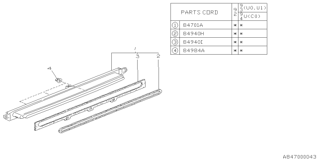 1993 Subaru SVX Lamp - High Mount Stop Lamp Diagram