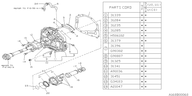 1992 Subaru SVX Automatic Transmission Oil Pump Diagram 3
