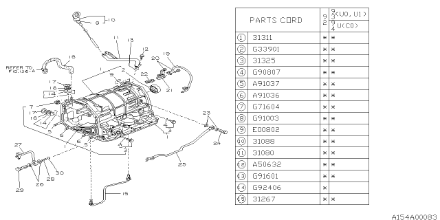 1993 Subaru SVX PT030396 Case Assembly Trans At Diagram for 31311AA173