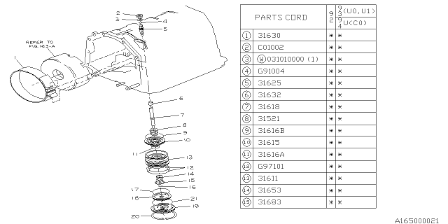 1993 Subaru SVX Band Brake Diagram 1