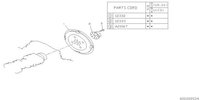 1992 Subaru SVX Flywheel Diagram