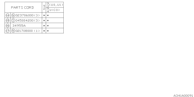 1992 Subaru SVX Steering Column Diagram 4